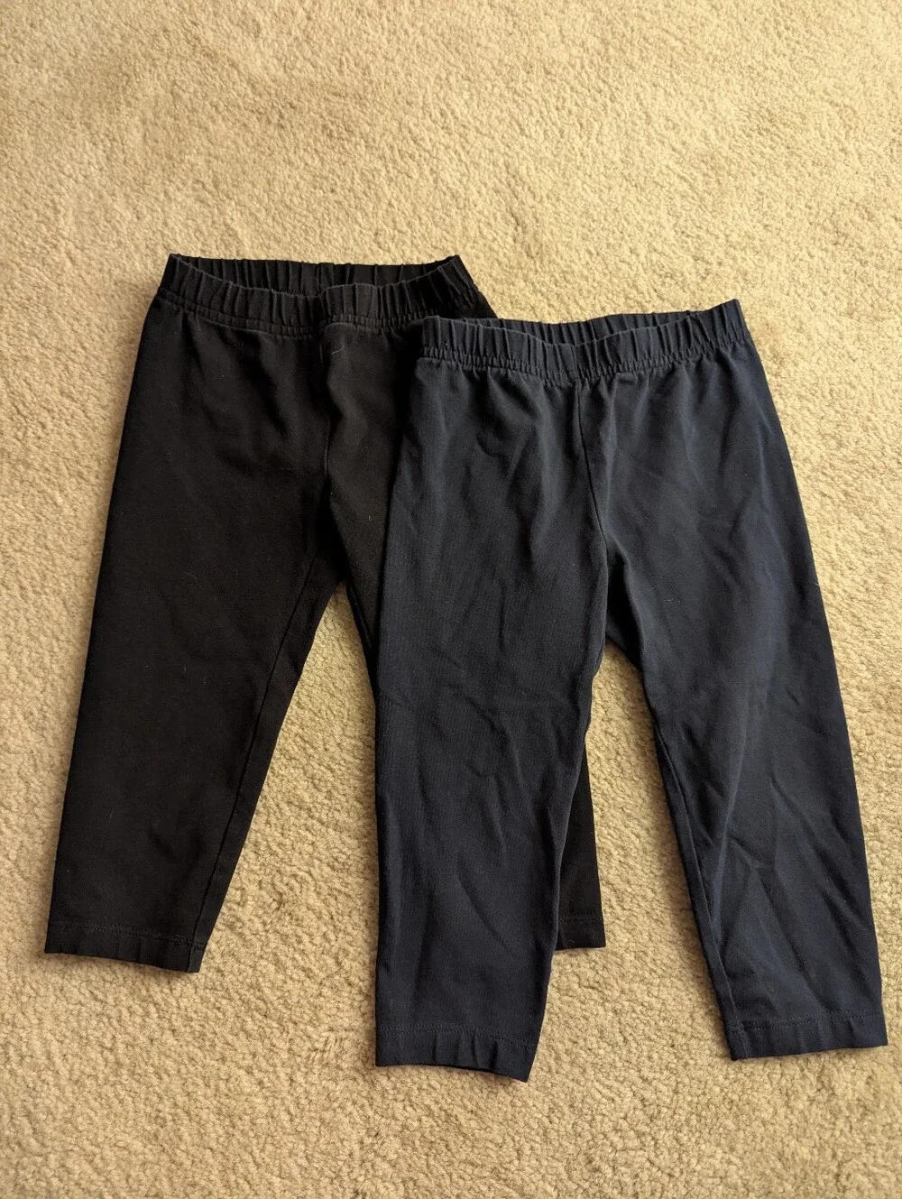 Lot Of 2 Land's End Girls Tough Cotton Capri Leggings Size XS 4-5